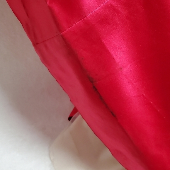 Vintage Precious Formals Special Made Magenta Beaded Floral Lace Tulle Ball Gown - Picture 16 of 16